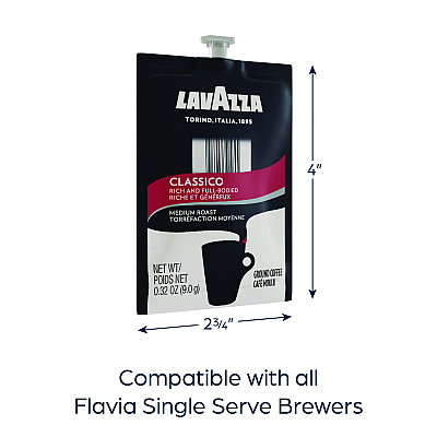 Lavazza FLAVIA Coffee Freshpacks, Classico, 0.32 oz, 85/Carton (LAVMDR00277)