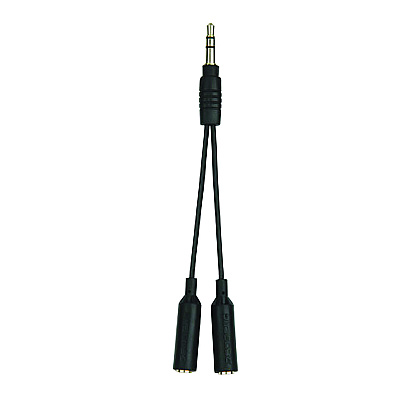 Scosche TuneShare 3.5 mm to 3.5 mm Audio Splitter, Black (SOSIUHPS)