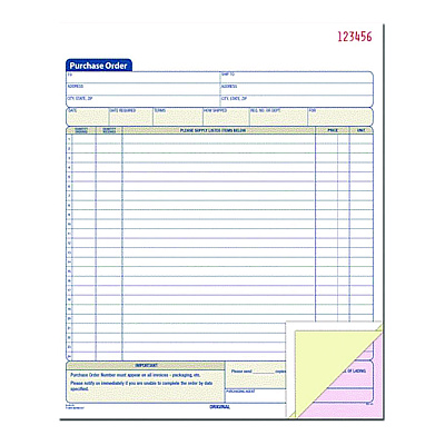 Adams Multipart Purchase Order Pad, Three-Part Carbonless, 8.38 x 10.19, 50 Forms Total (ABFTC8131)