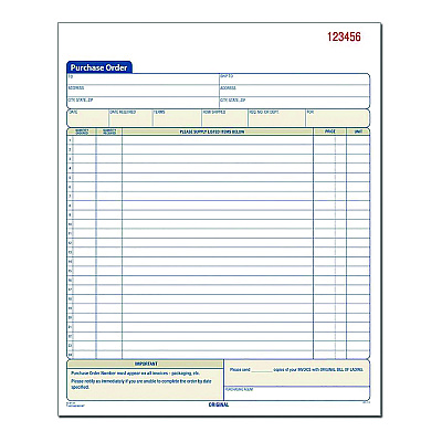 Adams Multipart Purchase Order Pad, Three-Part Carbonless, 8.38 x 10.19, 50 Forms Total (ABFTC8131)