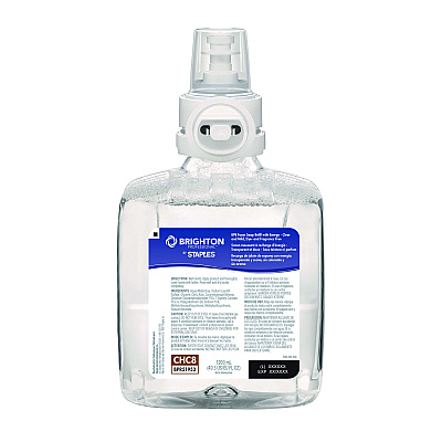 Brighton Professional BP8 Hand Soap Refills, Dye Free/Fragrance Free, 1,200 mL, 2/Carton (GOJ2797986)