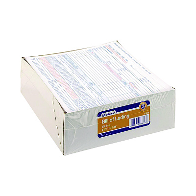 Adams Bill of Lading - Short Form for Up to Ten Articles, Three-Part Carbonless, 8.5 x 6.94, 250 Forms Total (ABFB3876)