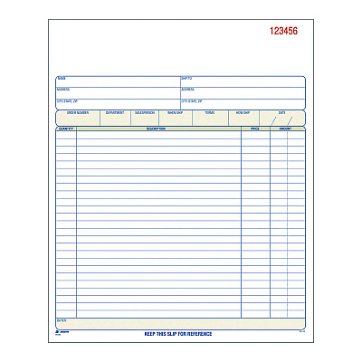 Adams Multipart Sales Order Pad, Two-Part Carbonless, 8.38 x 10.19, 50 Forms Total (ABFDC8100)