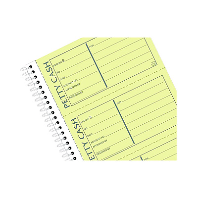 Adams Petty Cash Receipt Book, Two-Part Carbonless, 5 x 2.75, 4 Forms/Sheet, 200 Forms Total (ABFSC1156)