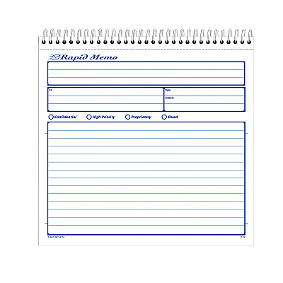 Adams Rapid Memo Pad, Two-Part Carbonless, 8.5 x 7.75, 50 Forms Total (ABFSC1158)