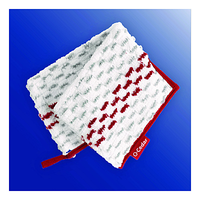 O-Cedar ProMist MAX Refill, Microfiber, Custom Size for ProMist Mop System, Red/White/Gray, 4/Carton (173579CT)