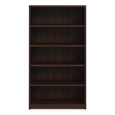 Alera Seville Bookcase, Five-Shelf, 36w x 14d x 65h, Mahogany (SVBC6536MY)