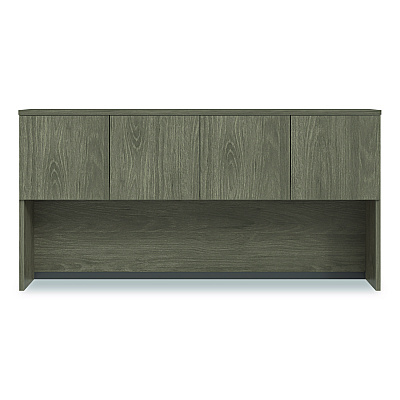 Alera Seville Hutch with Doors, 4 Compartments, 72w x 16d x 36h, Walnut (SVH7236WA)