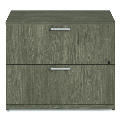 Alera Seville Series Lateral File Cabinet, 2 Legal-Size File Drawers, Walnut, 36" x 24" x 29" (SVLF3624WA)