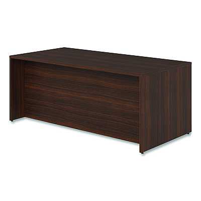 Alera Seville Series Single Pedestal Desk, Left Pedestal, 72" x 36" x 29", Mahogany (SVSPL7236MY)