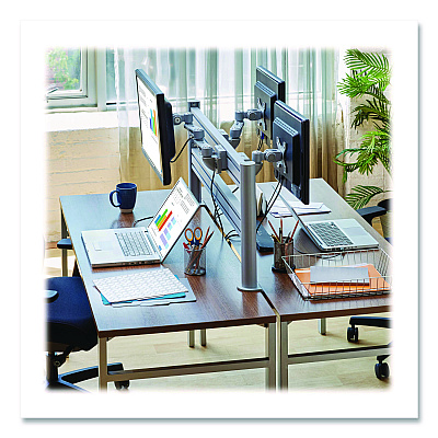 Tripp Lite Slat Rail with Posts for Slat Wall System for 32" TVs, 8.1w x 5.7d x 5.51h, Silver, Supports 33 lb (DMSWKITTAA)