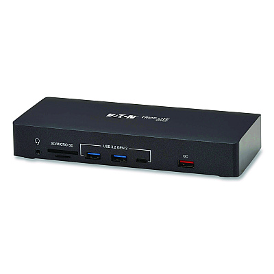 Tripp Lite Triple Display USB-C Dock, Displayport/HDMI/RJ45/USB/VGA, Black (U442ABDOCK9)