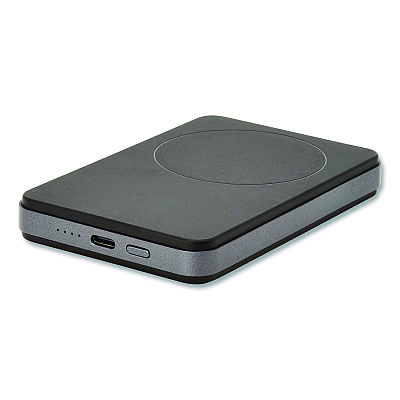 Tripp Lite Portable Wireless Magnetic Charging Power Bank, USB C, Black (UPB04K01CM)