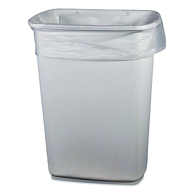 Boardwalk High-Density Waste Can Liners, 10 gal, 8 mic, 24 x 24, Natural, 1,000/Carton (24248N)