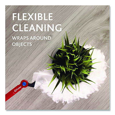 O-Cedar Flex and Catch Duster Heavy-Duty Refills, Polyester, White, 5/Pack, 4 Packs/Carton (172172CT)