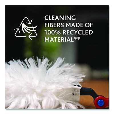 O-Cedar Flex and Catch Duster Heavy-Duty Refills, Polyester, White, 5/Pack, 4 Packs/Carton (172172CT)