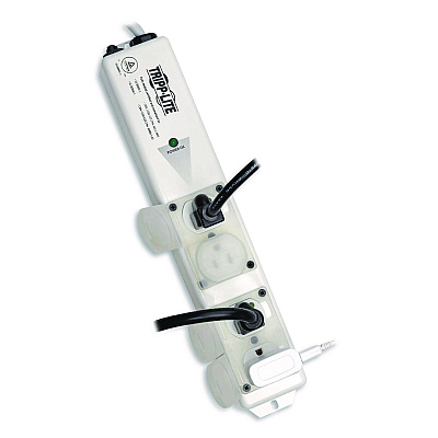 Tripp Lite Medical-Grade Surge Protector with Antimicrobial Protection for Patient-Care Vicinity, 4 Outlets, 15 ft Cord, 1,410 J, White (SPS415HGULTR)