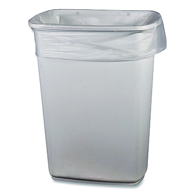 Heritage Linear Low-Density Can Liners, 16 gal, 0.5 mil, 24" x 32", Clear, 500/Carton (H4832MCRAC)