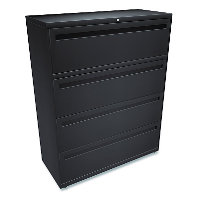 HON Brigade 700 Series Lateral File, 4 Legal/Letter-Size File Drawers, Charcoal, 42 x 18 x 52.5 (HON794LS)