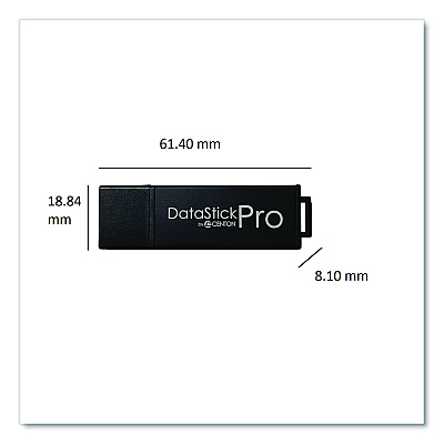 Centon DataStick Pro USB 2.0 Type A Flash Drive, 16 GB, Gray, 10/Pack (106622)