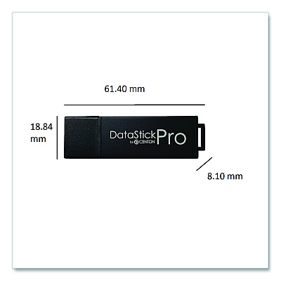 Centon DataStick Pro USB 3.2 Type A Flash Drive, 32 GB, Black (388754)