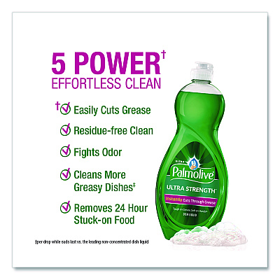 Ultra Palmolive Dishwashing Liquid, Ultra Strength, Original Scent, 32.5 oz Bottle (45093EA)