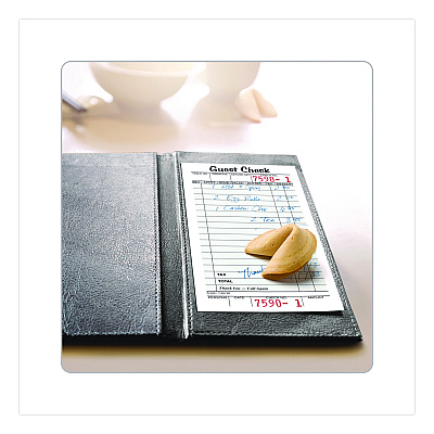 Adams One-Part Guest Check Pad with Perforated Stub, One-Part (No Copies), 3.4 x 6.25, 50 Forms/Pad, 10 Pads/Pack (525SW)