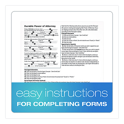 Adams Durable Power of Attorney Digital Download with Instructions, 8.5 x 11, Unlimited Number of Forms (LF205)