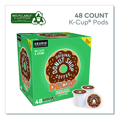 The Original Donut Shop Decaf Coffee K-Cup Pods, 48/Box (1635474)