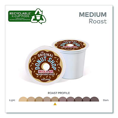 The Original Donut Shop Donut Shop Coffee K-Cups, Regular, 0.39 oz, 48/Box (1635475)