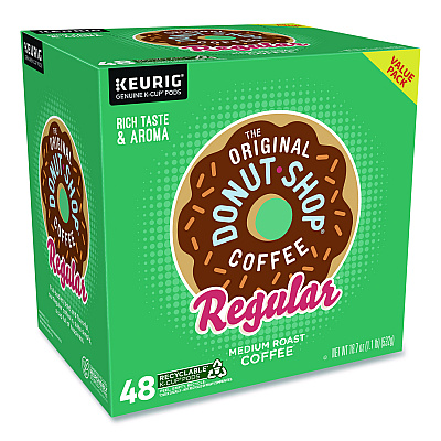 The Original Donut Shop Donut Shop Coffee K-Cups, Regular, 0.39 oz, 48/Box (1635475)