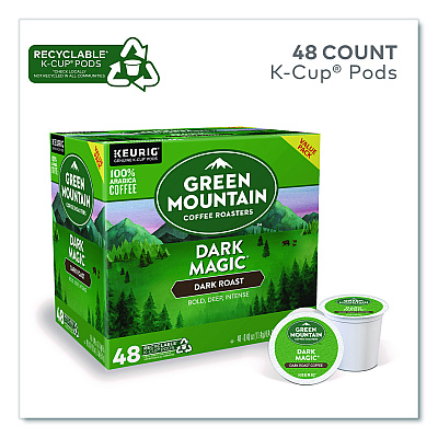 Green Mountain Coffee Roasters Roasters Roasters Dark Magic Extra Bold Coffee K-Cups, 0.4 oz, 48/Box (1635472)