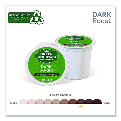 Green Mountain Coffee Roasters Roasters Roasters Dark Magic Extra Bold Coffee K-Cups, 0.4 oz, 48/Box (1635472)