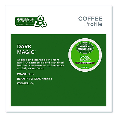 Green Mountain Coffee Roasters Roasters Roasters Dark Magic Extra Bold Coffee K-Cups, 0.4 oz, 48/Box (1635472)