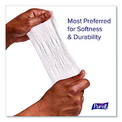 PURELL Cottony Soft Individually Wrapped Sanitizing Hand Wipes, 5 x 7, Herbal Scent, White, 480/Carton (902512)