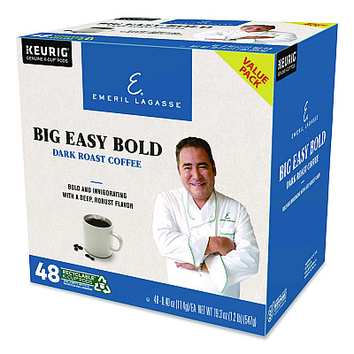 Emeril's Big Easy Bold Coffee K-Cups, 0.4 oz, 48/Box (24306974)
