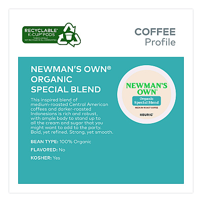 Newman's Own Organics Special Blend Coffee K-Cups, 48/Box (24306978)