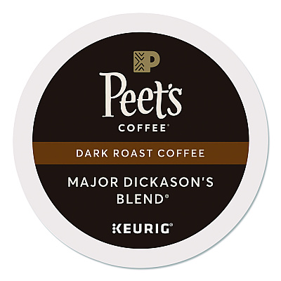 Peet's Coffee Major Dickason's Blend K-Cups, 0.44 oz, 40/Box (24306979)