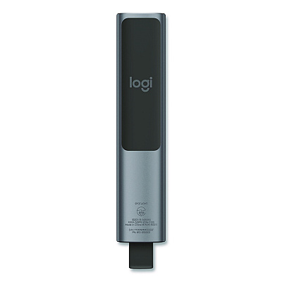 Logitech Spotlight Presentation Remote, Projects 100 ft, Slate (2632837)