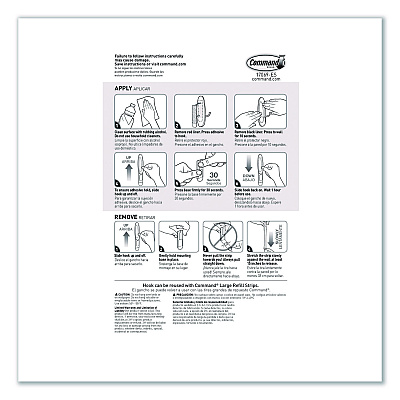 Command Large Wire Hook, Metal/Plastic, White, Supports 5 lbs (70006903192)