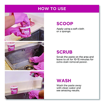 The Pink Stuff Miracle Cleaner Degreaser Paste, 17.6 oz Canister (823781)
