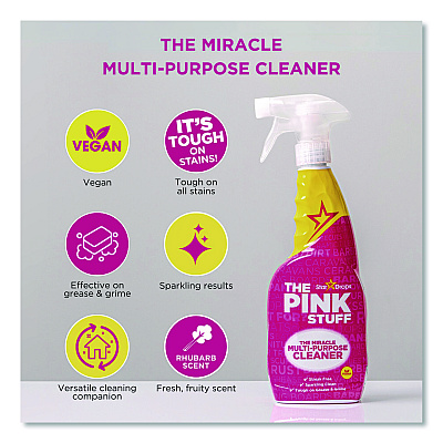 The Pink Stuff Multipurpose Cleaner Degreaser, Fruity Scent, 25.4 oz Spray Bottle (823788)