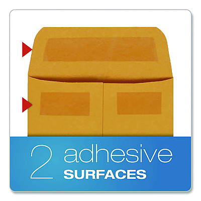 Quality Park Redi-Seal Coin and Small Parts Envelope, #7, Cheese Blade Flap, Redi-Seal Adhesive Closure, 3.5 x 6.5, Kraft Brown, 500/Box (50765)