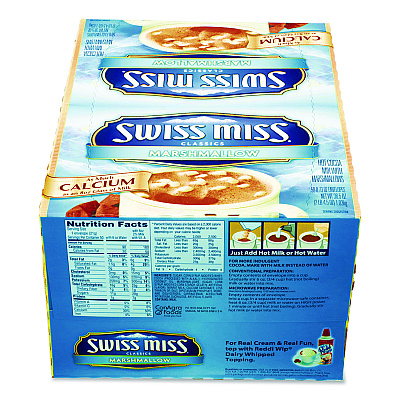 Swiss Miss Marshmallow Hot Cocoa Mix, 0.73 oz Packet, 50/Box (635937)