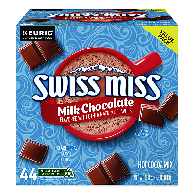 Swiss Miss Milk Chocolate Hot Cocoa K-Cups, 0.65 oz, 44/Box (2259481)