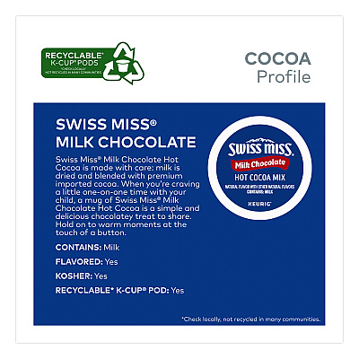 Swiss Miss Milk Chocolate Hot Cocoa K-Cups, 0.65 oz, 44/Box (2259481)