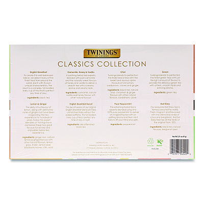 TWININGS Classics Collection Assorted Tea Bags, 48/Box (TNA54500)