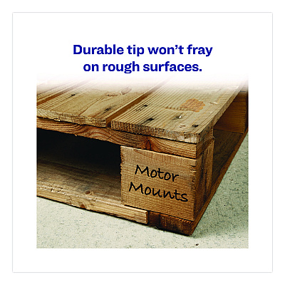 Avery MARKS A LOT Large Desk-Style Permanent Marker with Metal Pocket Clip, Broad Bullet Tip, Black (24878EA)