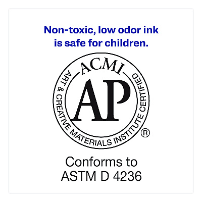 Avery MARKS A LOT Large Desk-Style Permanent Marker with Metal Pocket Clip, Broad Bullet Tip, Black (24878EA)
