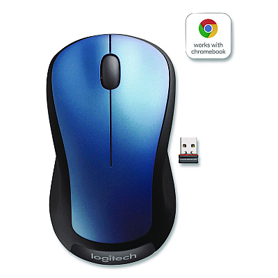 Logitech M310 Wireless Mouse, 2.4 GHz Frequency/30 ft Wireless Range, Left/Right Hand Use, Peacock Blue (865787)